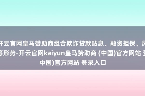 开云官网皇马赞助商组合欺诈贷款贴息、融资担保、风险赔偿等形势-开云官网kaiyun皇马赞助商 (中国)官方网站 登录入口